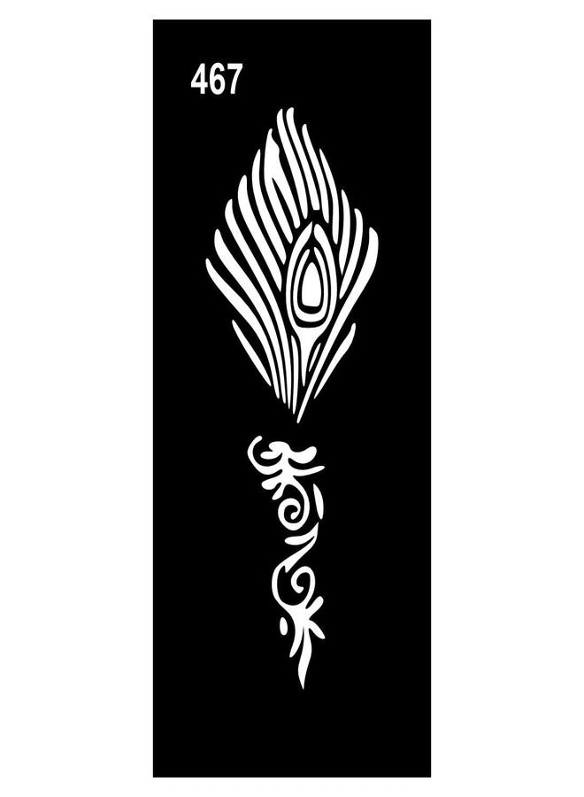 Komstec Easy Art Mehndi Stencil Sticker Set for Instant Hand Decoration for Kids & Adults Both Sticker - Image 1